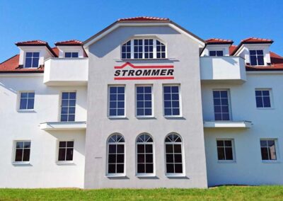 firmenlogo fassade malen